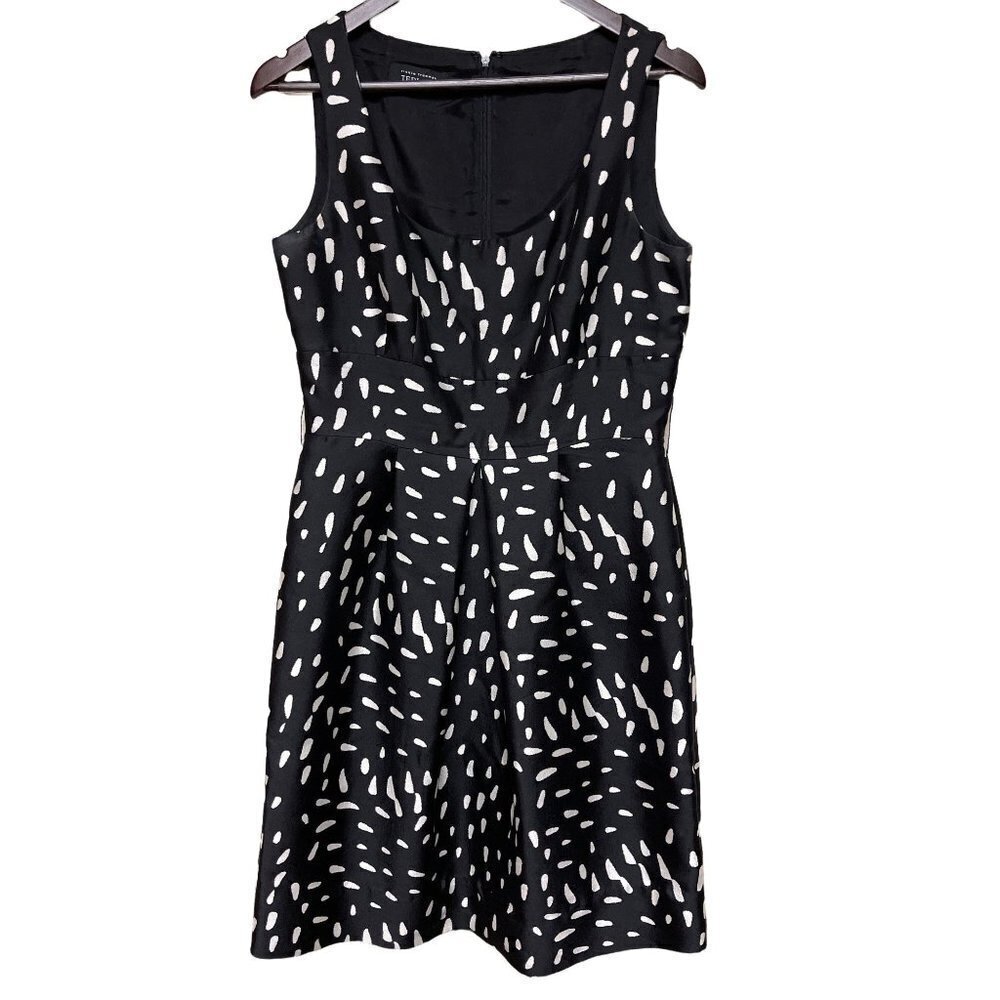 Rickie Freeman Teri Jon Black White Sleeveless Dress Women's Size 10